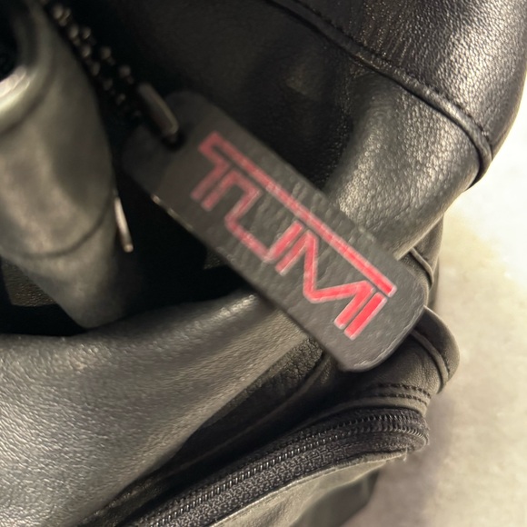 Tumi soft Nappa leather black backpack